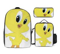 YINGD The Looney Tunes Show Backpack Future Leader Set Progressive Bookbag with Executive Lunch System