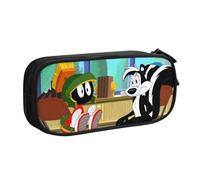 YINGD The Looney Tunes Show Pencil Case for Busy Professionals - Sleek Design with 5 Pen Slots & Hidden Pocket (Custom Logo)