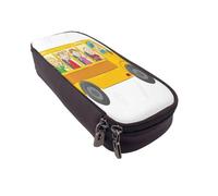 YINGD The Magic School Bus Pencil Case Compact Travel-Friendly Leather Pouch for Writing Tools & Beauty Items