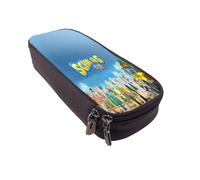 YINGD The Magic School Bus Pencil Case Elegant Synthetic Leather Case for Writing Tools & Small Items