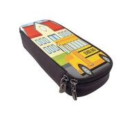 YINGD The Magic School Bus Pencil Case Spacious PU Leather Holder for Stationery Art Supplies Accessories