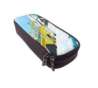 YINGD The Magic School Bus Pencil Case Versatile Synthetic Leather Pouch for Writing & Beauty Tools