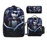 YINGD The Nightmare Before Christmas Backpack Study Mars Rover System Planetary Bookbag with Red Planet Lunch