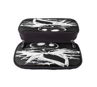 YINGD The Nightmare Before Christmas Pencil Case Compact PU Leather Pen Bag with Interior Storage Space