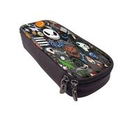 YINGD The Nightmare Before Christmas Pencil Case Multi-Purpose PU Leather Holder for Various Items