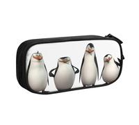 YINGD The Penguins of Madagascar Pencil Case for Busy Professionals - Sleek Design with 5 Pen Slots & Hidden Pocket (Custom Logo)