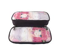 YINGD The Quintessential Quintuplets Pencil Case Stationery Storage Makeup Pouch for Kids Students Unisex PU Leather Stain Resistant Durable Large