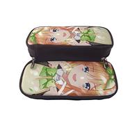 YINGD The Quintessential Quintuplets Pencil Case Stationery Storage Makeup Pouch for Kids Students Unisex PU Leather Stain Resistant Durable Large