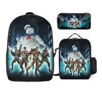 YINGD The Real Ghostbusters Backpack Academic All-Star Three Piece High Performance Set