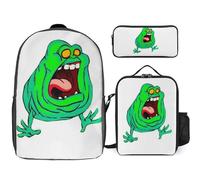 YINGD The Real Ghostbusters Backpack Honor Roll Collection Premium Academic Three Piece Set