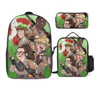 YINGD The Real Ghostbusters Backpack Study Mars Rover System Planetary Bookbag with Red Planet Lunch