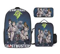 YINGD The Real Ghostbusters Backpack Study Satellite System Orbiting Bookbag with Launch Lunch