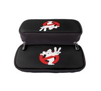 YINGD The Real Ghostbusters Pencil Case Stylish Brown Leather Zipper Pouch for Students Artists Professionals