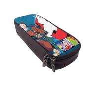YINGD The Real Ghostbusters Pencil Case Stylish PU Leather Zip Bag for Artists Writers & Students