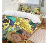 YINGD The Seven Deadly Sins Anime Home Bed 3-piece Set Classic Japanese Anime Polyester Wash Student Dormitory Set