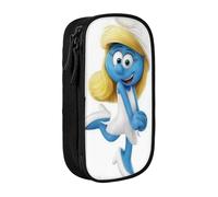 YINGD The Smurfs (12) Pencilcase Large Capacity Pencil Case Double Zipper Stationery Bag with Compartments for Boy Girl-YAS1999