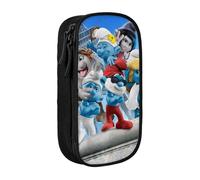 YINGD The Smurfs (78) Pencilcase Large Capacity Pencil Case Double Zipper Stationery Bag with Compartments for Boy Girl-YAS1804
