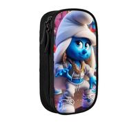 YINGD The Smurfs (84) Pencilcase Large Capacity Pencil Case Double Zipper Stationery Bag with Compartments for Boy Girl-YAS1786