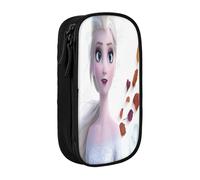 YINGD The Snow Queen Pencil Case for Teachers & Students - Double Zipper + 3 Mesh Pockets, Easy Hand Wash Design