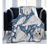 YINGD Throw Blanket Cute Seal Soft Flannel Blanket Anti Static Washable Blankets for Bed Sofa 125x100cm