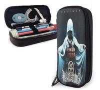 YINGD Thy Art is Murder Leather Pencil Case Big Capacity with Zipper Large Storage Pen Pencil Pouch Box Organizer Practical Bag Holder