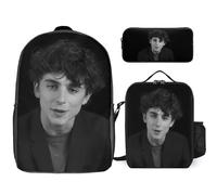 YINGD Timothée Chalamet Backpack School Visionary Set Forward-Thinking Three Piece Combo