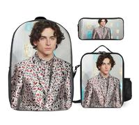 YINGD Timothée Chalamet Backpack Study Mars Rover System Planetary Bookbag with Red Planet Lunch