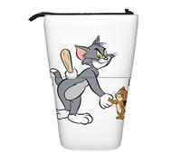 YINGD Tom and Jerry Pencil Case Expandable Peanuts Organizer Bags Retractable Cute Large Capacity Boy Girl Stationery Pouch Lightweight for School Office JI117