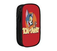 YINGD Tom Cat Jerry Pencil Box Multipurpose Pencil Case Cute Pouch Holder Box Game Pen Pouch Bag Organize for Home Office
