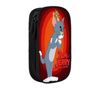 YINGD Tom Cat Jerry Pencil Box Multipurpose Pencil Case Cute Pouch Holder Box Game Pen Pouch Bag Organize for Home Office