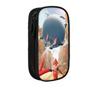 YINGD Tom Cat Jerry Pencil Box Multipurpose Pencil Case Cute Pouch Holder Box Game Pen Pouch Bag Organize for Home Office