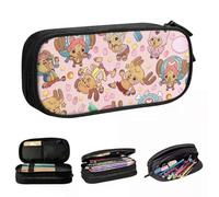 YINGD Tony Tony Chopper Pencil Case Classic Anime Pen Box Bags Student Big Capacity Office Zipper Pencilcases