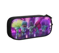 YINGD Trolls Band Together Pencil Case Large Capacity Pencilcase Double-Layer Pen Bag School Stationery Pouch Organizer Office Supplies for Kids Adult