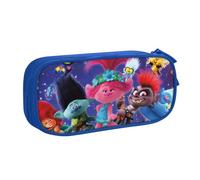 YINGD Trolls World Tour Music Pencil Case Large Capacity Pencilcase Double-Layer Pen Bag School Stationery Pouch Organizer Office Supplies for Kids Adult