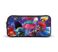 YINGD Trolls World Tour Music Pencil Case Student Pen Bag Storage Organizer Pencil Case Stationery Bag Office Supplies for Kids and Adult