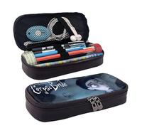YINGD Victor Character Corpse Bride Pencil Case Brown Leather Pen Bag Student Stationery Pouch Holder Organizer for School Office Supplies for Kids Teen ADU
