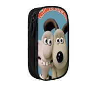 YINGD Wallace & Gromit in The Curse of The were-Rabbit Pencil Case for Artists on The Go - Water-Resistant Oxford Cloth with Brush Loops & Pen Slots
