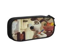 YINGD Wallace & Gromit in The Curse of The were-Rabbit Pencil Case with Carabiner Clip - Attachable Oxford Fabric Bag for Backpacks, Belts, Luggage