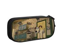 YINGD Wallace & Gromit in The Curse of The were-Rabbit Pencil Case with Transparent Window - Easy Identification of Pens, Lip Balms, Small Accessories