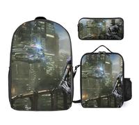 YINGD War of The Robots Backpack Success Blueprint Three Piece Academic Achievement Set
