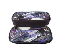 YINGD War of The Robots Pencil Case Durable PU Leather Zip Bag for Artists & Writing Enthusiasts