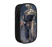 YINGD War of The Robots Pencil Case Eco-Friendly Travel Bag - Waterproof Oxford Cloth for Artists, Students, Makeup Lovers