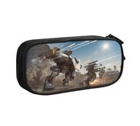 YINGD War of The Robots Pencil Case Leak-Proof Interior - Oxford Cloth Zipper Case for Ink Pens, Lipsticks, Small Items