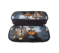 YINGD War of The Robots Pencil Case Versatile PU Leather Case for Writing Tools & Beauty Essentials