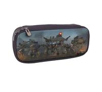 YINGD War of The Robots Pencil Case Water-Resistant Synthetic Leather Pouch for Writing Tools