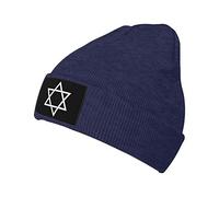 YINGD Warm Beanie Hat Star of David Knit Hat Unisex Winter Hat Warm Breathable Thick Beanies for Men Women