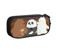 YINGD We Bare Bears Season Pencil Case Compact Zipper Pouch - Double Layer Design for Stationery, Art Supplies, Cosmetics Storage