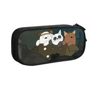 YINGD We Bare Bears Season Pencil Case for Desk Organization - Compact Oxford Cloth Pouch to Declutter Workspaces, Drawers