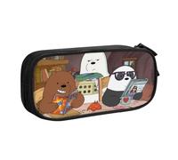 YINGD We Bare Bears Season Pencil Case for Desk Organization - Compact Oxford Cloth Pouch to Declutter Workspaces, Drawers