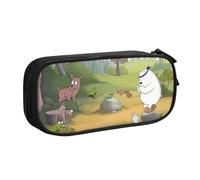 YINGD We Bare Bears Season Pencil Case for Teachers & Students - Double Zipper + 3 Mesh Pockets, Easy Hand Wash Design